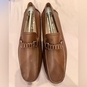 Salvatore Ferragamo Tan Leather Loafers